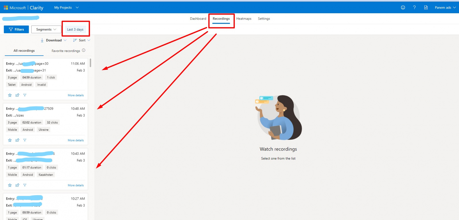 Як аналізувати поведінку користувача на сайті за допомогою безкоштовного інструмента Microsoft Clarity3