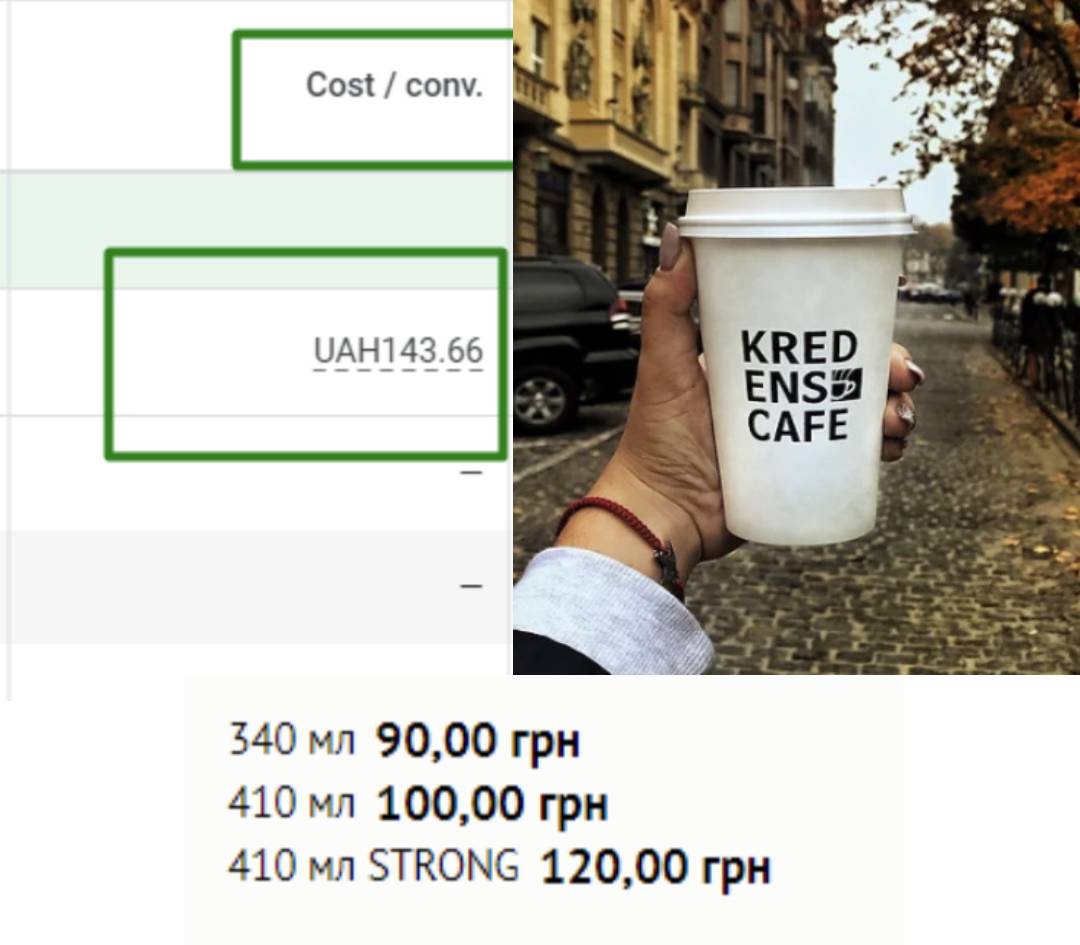 Лате у мережі кав’ярень Креденс